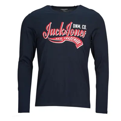 Jack & Jones JJELOGO TEE LS O-NECK 2 COL AW23 SN Hosszú ujjú pólók Tengerész