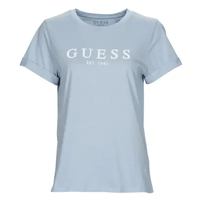 Guess ES SS GUESS 1981 ROLL CUFF TEE Rövid ujjú pólók Kék