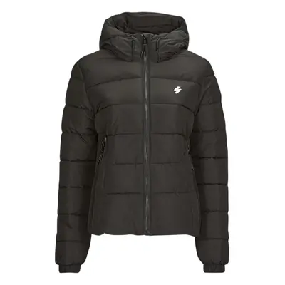 Superdry HOODED SPIRIT SPORTS PUFFER Steppelt kabátok Fekete