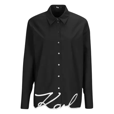 Karl Lagerfeld KARL HEM SIGNATURE SHIRT Ingek / Blúzok Fekete