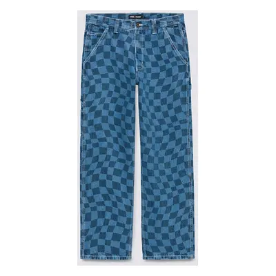 Vans Drill chore carp checkboard denim pant Nadrágok Kék