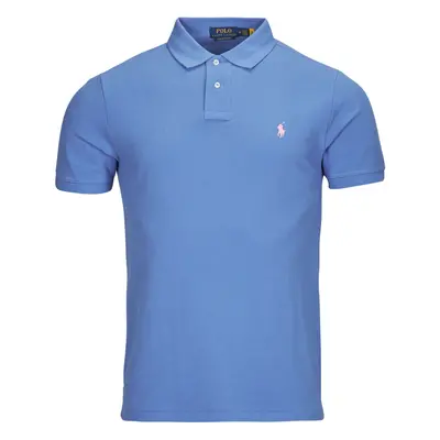 Polo Ralph Lauren POLO COUPE DROITE EN COTON BASIC MESH Rövid ujjú galléros pólók Kék