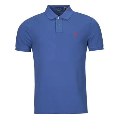 Polo Ralph Lauren POLO COUPE DROITE EN COTON BASIC MESH Rövid ujjú galléros pólók Kék