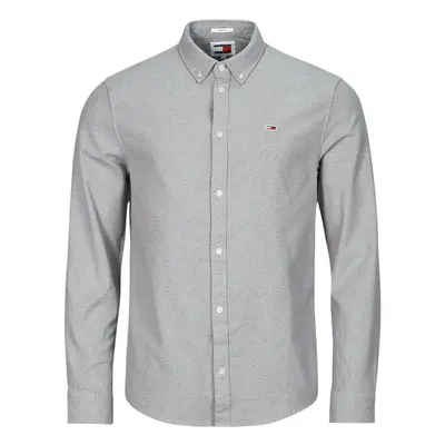 Tommy Jeans TJM REG BRUSHED GRINDLE SHIRT Hosszú ujjú ingek Szürke