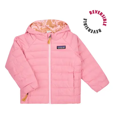 Patagonia BABY REVERSIBLE DOWN SWEATER HOODY Steppelt kabátok Rózsaszín