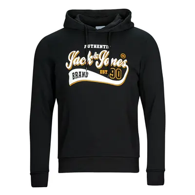 Jack & Jones JJELOGO SWEAT HOOD 2 COL 23/24 Pulóverek Fekete