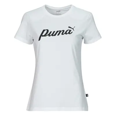 Puma ESS+ BLOSSOM SCRIPT TEE Rövid ujjú pólók Fehér