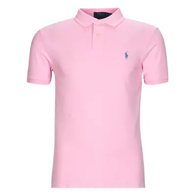 Polo Ralph Lauren POLO AJUSTE SLIM FIT EN COTON BASIC MESH Rövid ujjú galléros pólók Rózsaszín