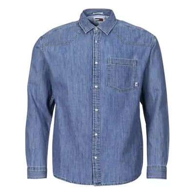 Tommy Jeans TJM RLX WESTERN DENIM SHIRT Hosszú ujjú ingek Kék