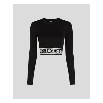 Karl Lagerfeld 240W1716 SEAMLESS LOGO Pulóverek Fekete