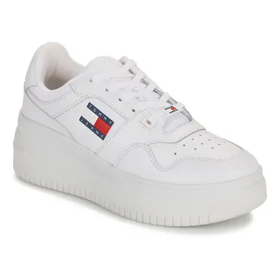 Tommy Jeans TJW RETRO BASKET FLATFORM ESS Rövid szárú edzőcipők Fehér