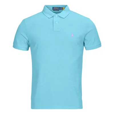 Polo Ralph Lauren POLO COUPE DROITE EN COTON BASIC MESH Rövid ujjú galléros pólók Kék