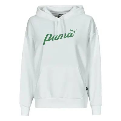 Puma ESS+ BLOSSOM SCRIPT HOODIE TR Pulóverek Fehér