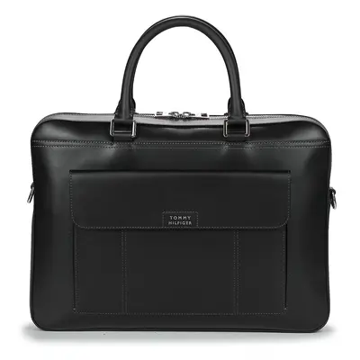 Tommy Hilfiger TH SPW LEATHER COMPUTER BAG Aktatáskák / Irattáskák Fekete