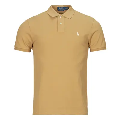 Polo Ralph Lauren POLO COUPE DROITE EN COTON BASIC MESH Rövid ujjú galléros pólók Bézs