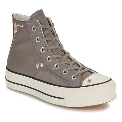 Converse CHUCK TAYLOR ALL STAR LIFT Magas szárú edzőcipők Szürke