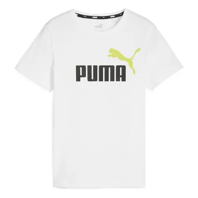 Puma ESS+ 2 COL LOGO TEE B Rövid ujjú pólók Fehér