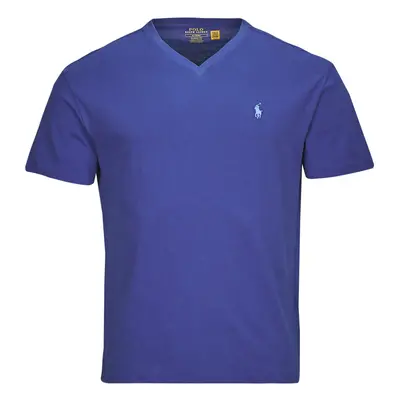 Polo Ralph Lauren T-SHIRT AJUSTE COL V EN COTON Rövid ujjú pólók Kék