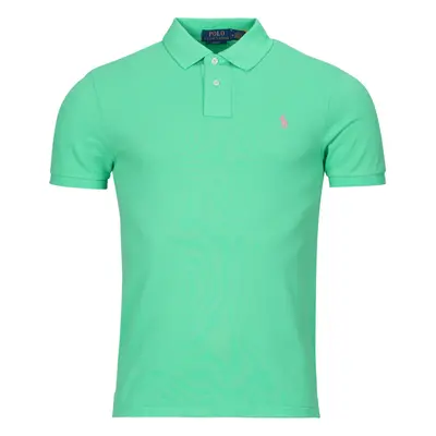 Polo Ralph Lauren POLO AJUSTE SLIM FIT EN COTON BASIC MESH Rövid ujjú galléros pólók Zöld