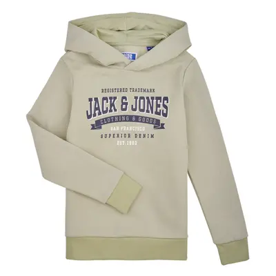 Jack & Jones JJELOGO SWEAT HOOD 2 COL 24 SNJNR Pulóverek Zöld