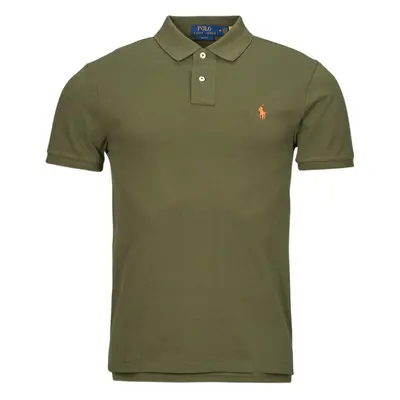 Polo Ralph Lauren POLO AJUSTE SLIM FIT EN COTON BASIC MESH Rövid ujjú galléros pólók Zöld