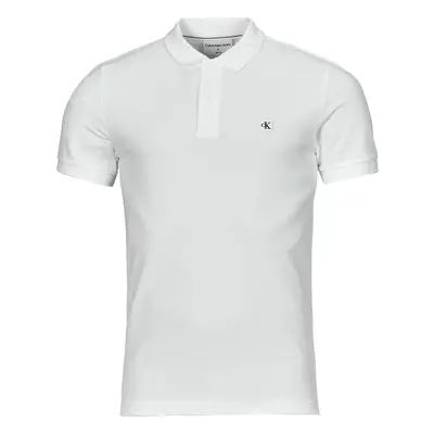 Calvin Klein Jeans CK EMBRO BADGE SLIM POLO Rövid ujjú galléros pólók Fehér