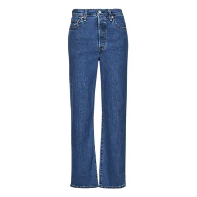 Levis RIBCAGE STRAIGHT ANKLE Lightweight Egyenes szárú farmerek Kék