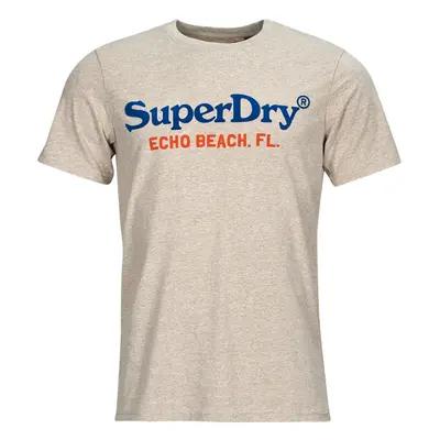 Superdry VENUE DUO LOGO T SHIRT Rövid ujjú pólók Bézs