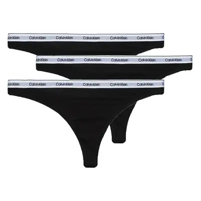 Calvin Klein Jeans THONG 3PK X3 Stringek Fekete