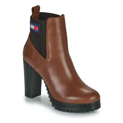 Tommy Jeans Essentials High Heel Boot Bokacsizmák Barna