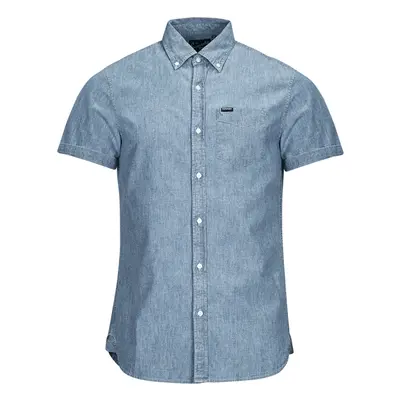 Superdry VINTAGE OXFORD S/S SHIRT Rövid ujjú ingek Kék