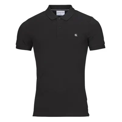 Calvin Klein Jeans CK EMBRO BADGE SLIM POLO Rövid ujjú galléros pólók Fekete