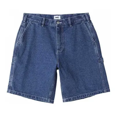 Obey Bigwig denim carpenter short Rövidnadrágok Kék