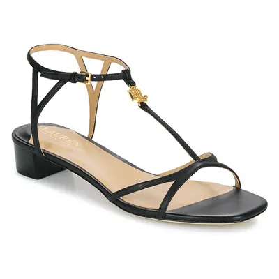 Lauren Ralph Lauren FALLON-SANDALS-FLAT SANDAL Szandálok / Saruk Fekete