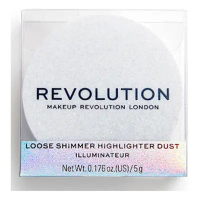 Makeup Revolution Metallic Powder Highlighter - Iced Diamond Pirosítók & púderek Fehér