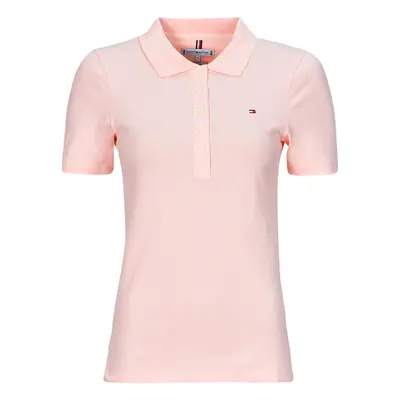 Tommy Hilfiger 1985 SLIM PIQUE POLO SS Rövid ujjú galléros pólók Rózsaszín