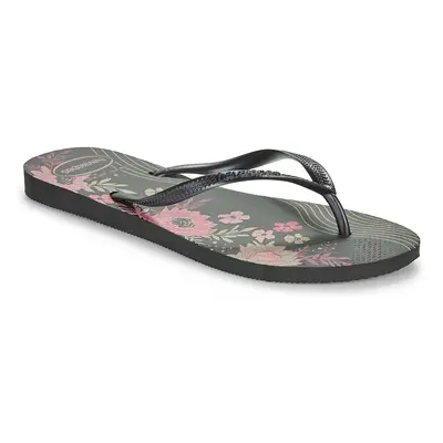 Havaianas SLIM ORGANIC Lábujjközös papucsok Fekete