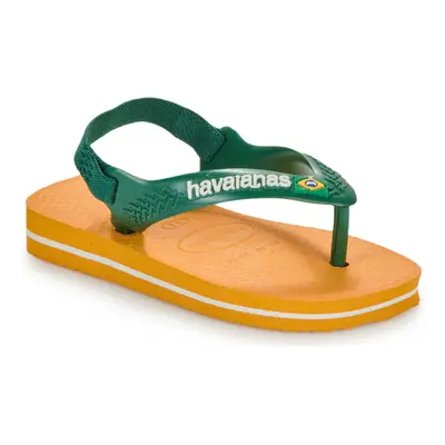 Havaianas BABY BRASIL LOGO Lábujjközös papucsok Citromsárga