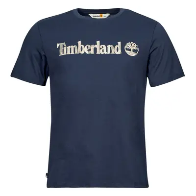 Timberland Camo Linear Logo Short Sleeve Tee Rövid ujjú pólók Tengerész