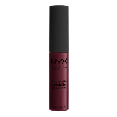 Nyx Professional Make Up Soft Matte Metallic Cream Lipstick - Copenhagen Rúzs Barna