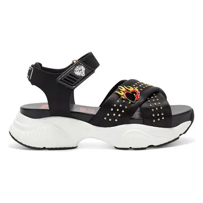 Ed Hardy Flaming sandal black Szandálok / Saruk Fekete