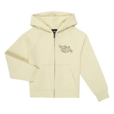 Vans BUTTERFLY COCOON ZIP HOODIE ALMOND Pulóverek Bézs