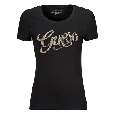 Guess GUESS SCRIPT Rövid ujjú pólók Fekete