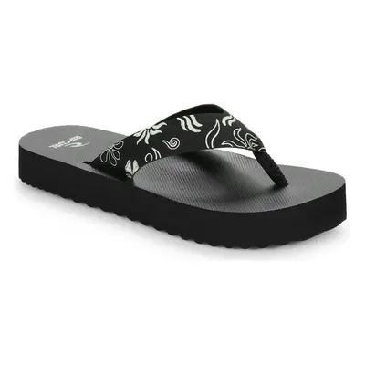 Rip Curl HOLIDAY PLATFORM OPEN TOE Lábujjközös papucsok Fekete