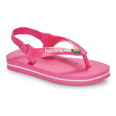 Havaianas BABY BRASIL LOGO II Lábujjközös papucsok Rózsaszín