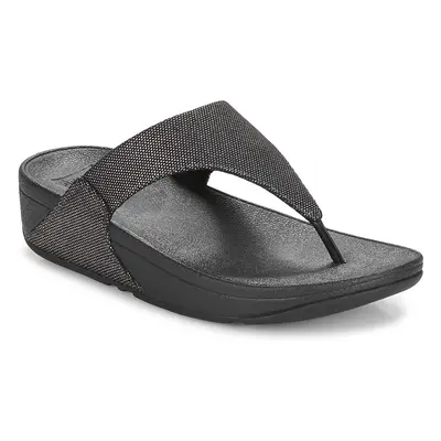 FitFlop Lulu Glitz-Canvas Toe Lábujjközös papucsok Fekete