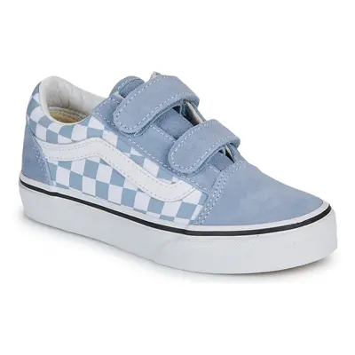 Vans UY Old Skool V COLOR THEORY CHECKERBOARD DUSTY BLUE Rövid szárú edzőcipők Kék