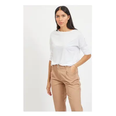 Vila Scoop Top O Neck - White Blúzok Fehér