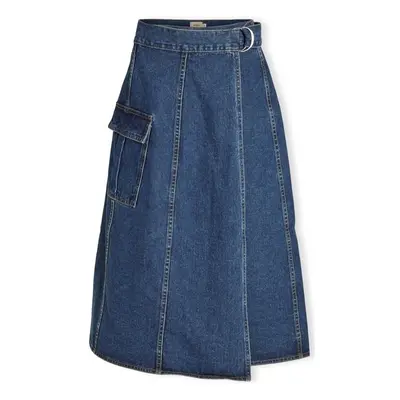 Vila Norma Skirt - Medium Blue Denim Szoknyák Barna