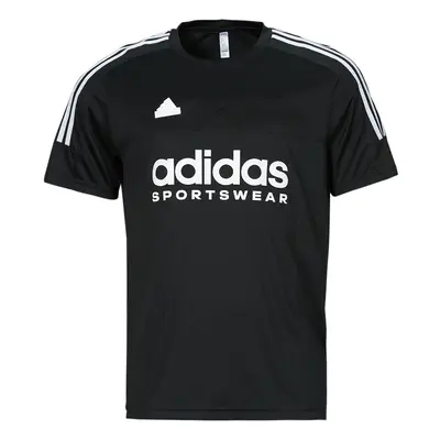 adidas M TIRO TEE Q1 Rövid ujjú pólók Fekete